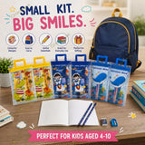 Stationery Set for Kids with Transparent Zipper Pouch, Notepad, 2 Pencils, Ruler, Eraser & Sharpener, Birthday Return Gifts, Party Favours for Boys & Girls Age 4-10