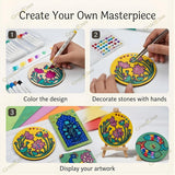 Pichwai DIY Art Kit for Kids & Adults | MDF Laser Cut Painting Kit with 12 Acrylic Markers, Tea Coasters, Bookmark, Jharokha & Art Board | Craft Kit with Gems | Return Gift & Hobby Set