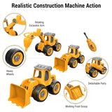 2-in-1 Take It Apart DIY Construction Truck Set for Kids  | Assemble Toys with Screwdriver | STEM Building Construction Vehicle Toy for Boys 2–5 Years (Pack of 2 Vehicles, Random Colors)