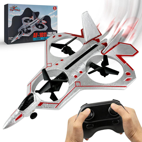 Foam Jet Fighter Stunt Gliding RC Airplane with Automatic Balance System, for Beginners Aircraft Fighter , 4 Channel 2.4GHZ RC Aeroplane Toys for Boys and Girls- Random Color