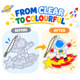 Multi Theme Mess-Free Glue Painting Kit | DIY Keychain Craft Set