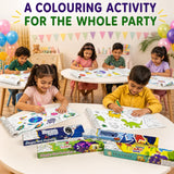 Colouring Roll for Kids, 30 x 300 cm Extra Long Drawing & Coloring Paper Roll Posters, Mixed Theme Giant Colouring Scrolls, Graffiti Art & Craft Activity for Boys & Girls