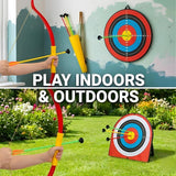 Super Archery Bow and Arrow Set for Kids with quiver | Indoor Outdoor Archery Game with 4 Suction Tip Arrows | Boys Toys Age 4-14 Years | Action Adventure Shooting Game Toy