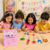 DIY Colouring Keychains Kits for Kids, Mixed Designs, Paint Your Own Keychains with Colours & Brush, Art and Craft Activity, Birthday Return Gifts for Girls and Boys Age 4-10