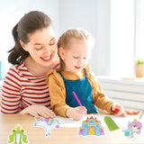 DIY Diamond Painting Sticker Kit for Girls, 15 Princess, Fairy & Unicorn Gem Art Stickers, 5D Diamond Art & Craft Kit with Colourful Rhinestones & Tools, Birthday Gift for Girls 6-12 Years