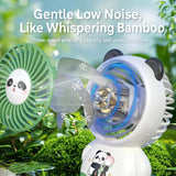 Handheld Panda Mini Portable Fan, Powerful Hand Fan Cute Design 3 Speed Personal Small Desk Fan, Lightweight Rechargeable USB Handheld Fan for Girls, Women, Men, Kids, Indoor, Outdoor