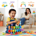 Big Size 28 Pc Toy Building Block Set with Storage Bag | Fun DIY Educational Toy for Kids | Creative Learning & Building and Construction Block Set for Children Boys and Girls