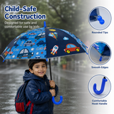 Crackles Kids Umbrella for Rain | Umbrella with Cute Cartoon Print | One Click Open | Child Safe Rounded Tips | Lightweight School Non-Foldable Stylish Umbrella for Boys & Girls and Women