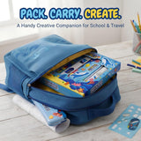 19 Pieces Stationery Gift Set for Kids 3-10 Years, Underwater Sea Theme Metal Pencil Box, 12 Wax Crayons, 2 Pencils, Colouring Roll, Ruler, Eraser & Sharpener for Boys and Girls