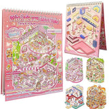 Miniature Worlds Sticker Activity Book for Kids | Random Theme DIY Mini House Scene Creator with Hundreds of Stickers, Tearable Pages & Reference Artwork | Creative Learning Toy (Pack of 1)