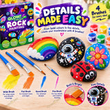 Glow in the Dark Rock Painting Kit for Kids 6-12 Years | DIY Art & Craft Activity Set with 10 Rocks & Paints | Kids Craft Paint Set, Creative Art Supplies & Birthday Gift Toy for Boys & Girls
