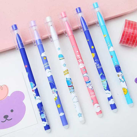 Crackles Erasable Gel Pens for Writing Space Theme Gel Pens For Kids, Stationery Gift for Kids, Birthday Return Gifts for Kids, Space Theme Return Gifts for kids Pen with Eraser Tip (Pack of 1)