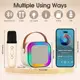 Portable Karaoke Machine for Kids Adults, Portable Bluetooth Mini Karaoke Microphone Singing Speaker with 2 Wireless Mic and Light,Gifts , Multi Color Random Color