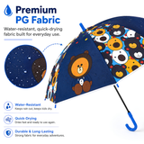 Crackles Kids Umbrella for Rain | Umbrella with Cute Cartoon Print | One Click Open | Child Safe Rounded Tips | Lightweight School Non-Foldable Stylish Umbrella for Boys & Girls and Women
