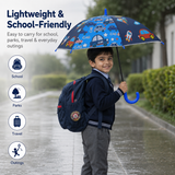 Crackles Kids Umbrella for Rain | Umbrella with Cute Cartoon Print | One Click Open | Child Safe Rounded Tips | Lightweight School Non-Foldable Stylish Umbrella for Boys & Girls and Women