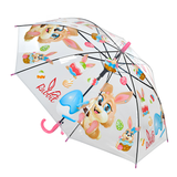 Crackles Kids Umbrella for Rain | Umbrella with Cute Cartoon Print | One Click Open | Child Safe Rounded Tips | Lightweight School Non-Foldable Stylish Umbrella for Boys & Girls and Women