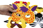 Crackles Kids Colorful Animal Felt Masks Party Favors for Kid - Safari Party Supplies- Great Idea for Petting Zoo | Farmhouse | Jungle Safari Theme Birthday Party Mix pack of 12 masks