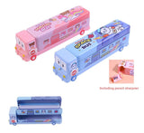 Space Or Unicorn Printed Plastic Pencil Box with Moving Tyres and Sharpner for Boys/ Girls Perfect and Childern Gifting