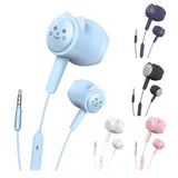 Cat Design Plastic Stereo Earphone Wired with Mic for Girls/Boys, Gaming, Best Gifts for Birthday (120 cm Wire)