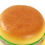 Burger Shape Double Layer Plastic Lunch Box with Spoons Perfect for Salads, Sandwiches and Snacks