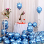 Super Shiny HD Metallic Chrome Balloons Blue for Party Decorations - 1 pc