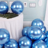 Super Shiny HD Metallic Chrome Balloons Blue for Party Decorations -Pack of 50