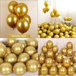Super Shiny HD Metallic Chrome Balloons Gold for Party Decorations - 1 pc