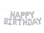 Happy Birthday Balloons Decoration Items Combo Kit Blue, Silver & Black - 31 Pcs for Kids and adults