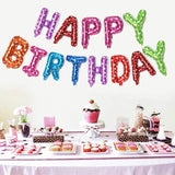 Happy Birthday Multicolor Rainbow Polka Dotted Happy Birthday Balloons,Banner Birthday Party Decoration