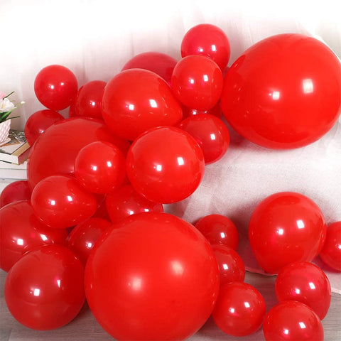 50 Pc Red Metallic Balloons for party Decorations Birthday, Anniversary, New Year, Christmas etc