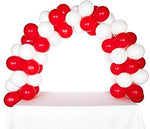 50 Pc Red and White Metallic Balloons for party Decorations Birthday, Anniversary, New Year, Christmas etc