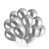 50 Pc Silver Metallic Balloons for party Decorations Birthday, Anniversary, New Year, Christmas etc