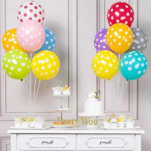 Polka Dots Balloon Dotted Multi Color Balloons Pack of 25 Balloons