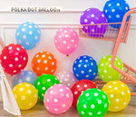 Polka Dots Balloon Dotted Multi Color Balloons Pack of 25 Balloons