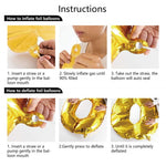 Party Mix Gold Metallic, Confetti and Foil Balloons for All Kind of Balloon Party Decorations (GOLD), 14 Pieces Combo