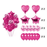 Party Mix Rose Mix Metallic, Confetti and Foil Balloons for All Kind of Balloon Party Decorations (Rose Mix), 14 Pieces Combo