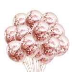 HD Pre Filled Confetti Balloons for Party Decorations Toy Balloons for Birthday Anniversary Baby Shower Bachelorette Party Decoration (Pack of 10) (Rose Gold Confetti)