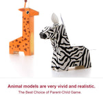 DIY Scissor Skills Fold & Paste Paper Craft 3D Paper Animal Toy Figures with Children Scissor- Pack of 5 Animals Craft