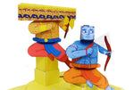 STEAM Toys- DIY 3D Paper Model Automata Bot with Animated Movements Indian Mytholog Series (Ram & Ravan Duel) - Pack of 1 for Birthday Return Gifts