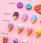 Crackles Cutest Dessert Food Erasers, Puzzle Erasers, Erasers for Kids, Fun Erasers, Gifts for Kids, Pencil Erasers (Popsicle, Ice Cream Cone, Lollipop and Donuts Total 16 Erasers) Pack of 4