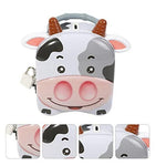 Cute Cow Money Safe Piggy Bank with Lock, Savings Bank for Kids, Made of Tin Metal - Pack of 1