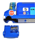 Double Decker Multi Level Metal SWAT Bus Pencil Case with Movable Wheels for Boys- Pack of 1 (Assorted Colours and Print)