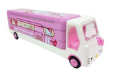 Hello Kitty Print Double Decker Bus Shaped Multi Level Metal Pencil Box with Movable Wheels for Girls- Pack of 1 (Assorted Colours and Print),Standard