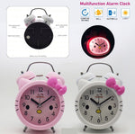 Vintage Twin Bell Table top Analog Alarm Clock with Night LED Light Display Alarm Clock for Bedroom Heavy Sleepers Kids and Students (Assorted Color)