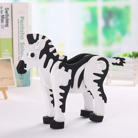 DIY 3D Eva Foam Animal Zebra Assembly Jigsaw Puzzle Toy for Kids