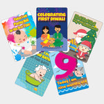 Funny Theme Baby Milestone Cards Recording 0-12 Months Along with Funny Event Cards -Pack of 35 Cards