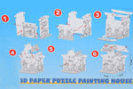 Paper DIY 3D Paper Cardboard Folding Craft and Puzzle , Multicolour