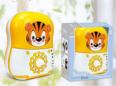 Trolley Shaped Musical Cartoon Electronic Password Piggy Bank Cash Coin Auto Scroll Paper Money Saving Box- Color and Design May Vary