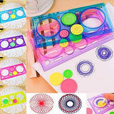 Creative Gift Designer Spiral Spirograph Geometric Ruler Drafting Tools Art& Craft Sets School Stationery Return Gift for Children Kids Students Birthday Drawing Toys - Pack of 1 (Assorted Color and Design)