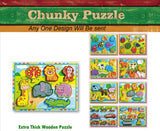 Vibgyor Vibes Attractive Colourful Self Corrective Chunky Wooden Puzzles (Random Theme Will Be Sent-Pack of 1)